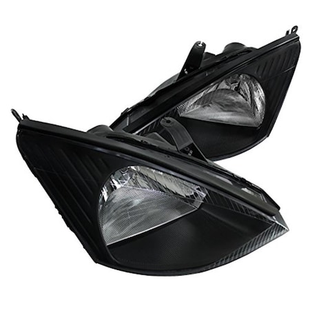 Overtime Headlights for 2000-2004 Ford Focus - Black OV2654366